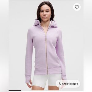 NWT LULULEMON Scuba Hoodie Full Zip / Lilac Ether Gold